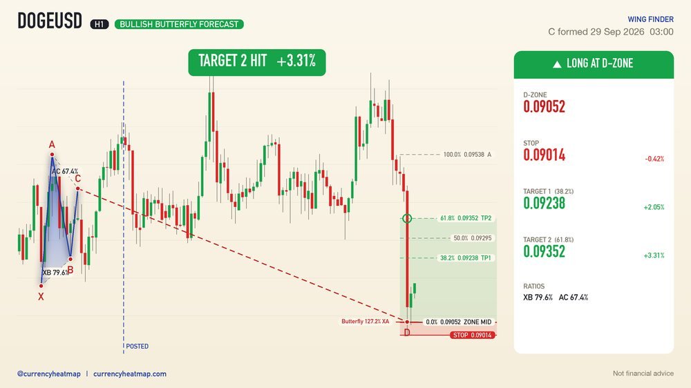 DOGEUSD recorded result card